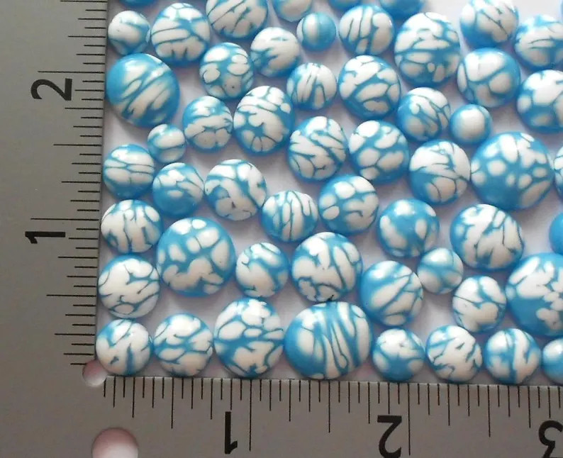 96 Coe Fused Glass Murrini Dots Blue and White 1oz Bag 7298 - Etsy | Etsy (Global)