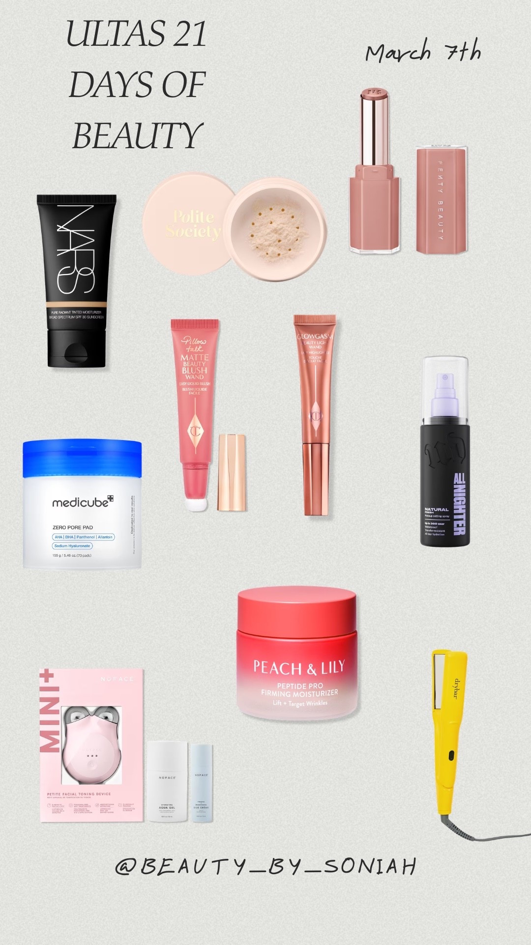 Ultas 21 days of beauty deals 
3/7


#LTKBeauty #LTKOver40 #LTKSpringSale