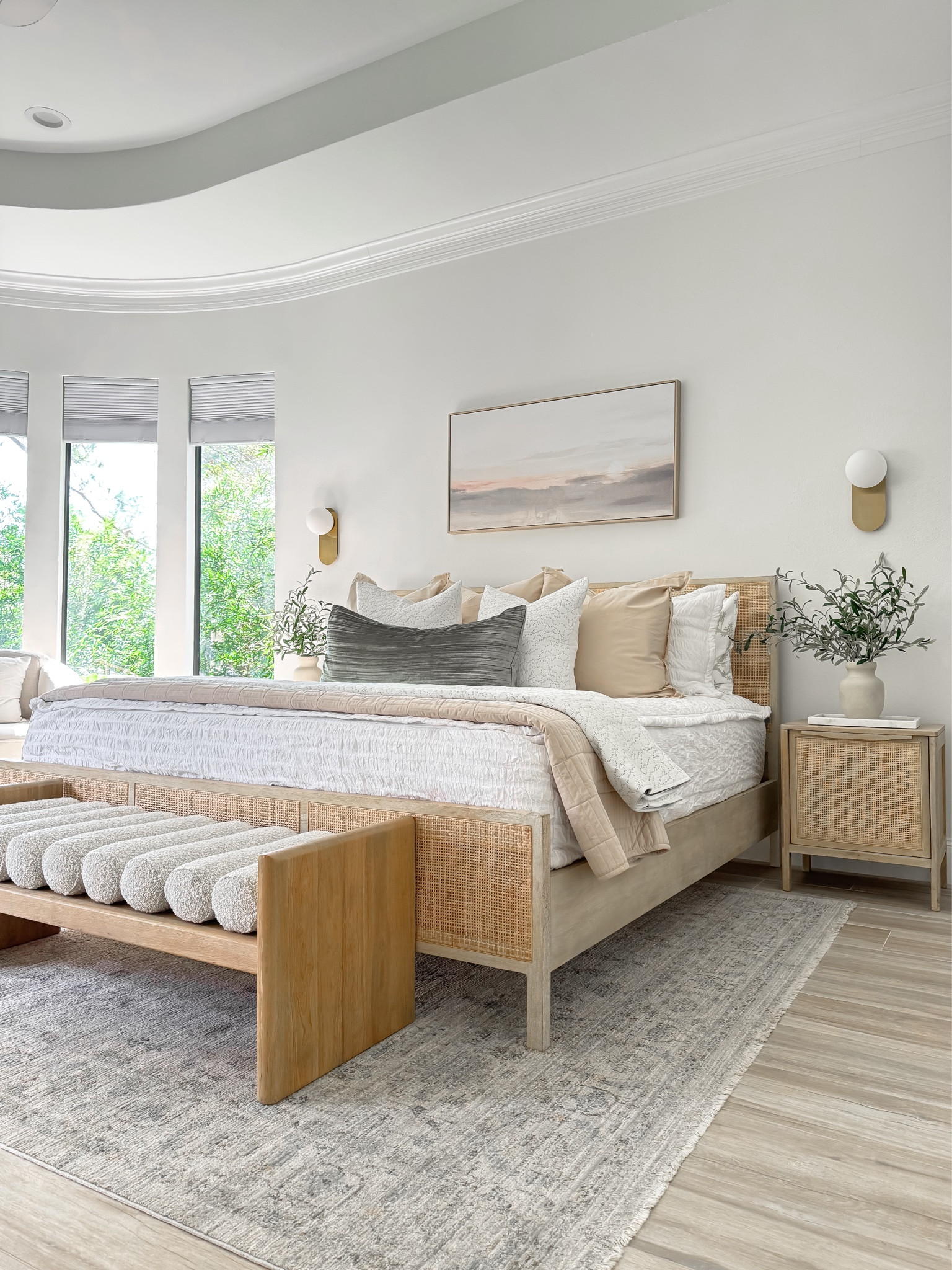 New Master Bedroom Decor 

I love my Lulu & Georgia bed and this new bench with boucle seat from @wayfair compliments the tones so well. 

#LTKHome #LTKSaleAlert #LTKFindsUnder50