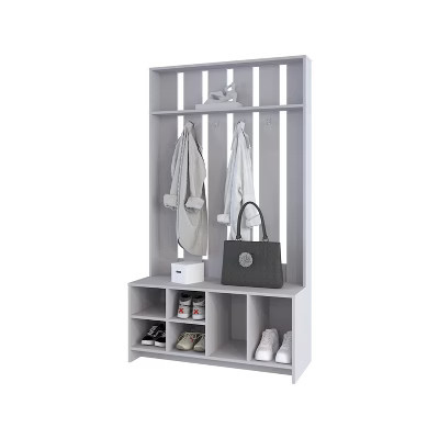 TiramisuBest Smoke Hall Tree with Bench, Coat Rack and Shoe Storage, Entryway Organizer for Mudroom, Hallway, Living Room | Target