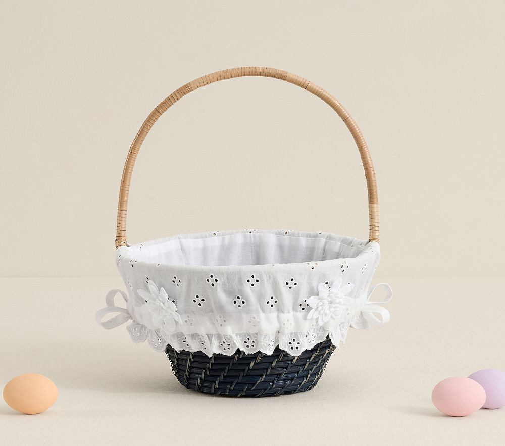 Eyelet Flower Easter Basket Liner | Pottery Barn Kids