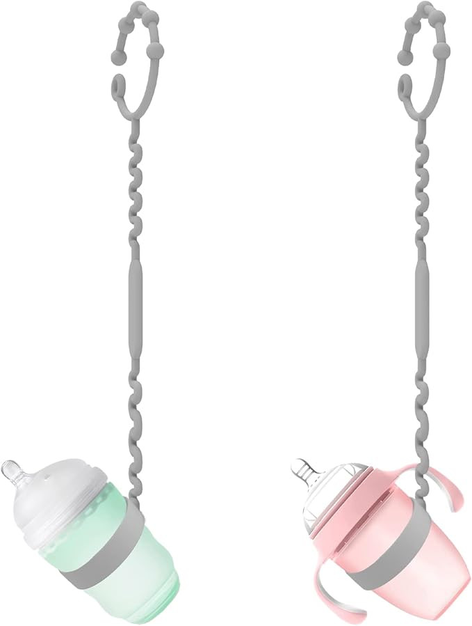 Keep Bottles and Sippy Cups Off the Floor with Sippy Cup Strap - Food Grade Silicone Bottle Bunge... | Amazon (US)