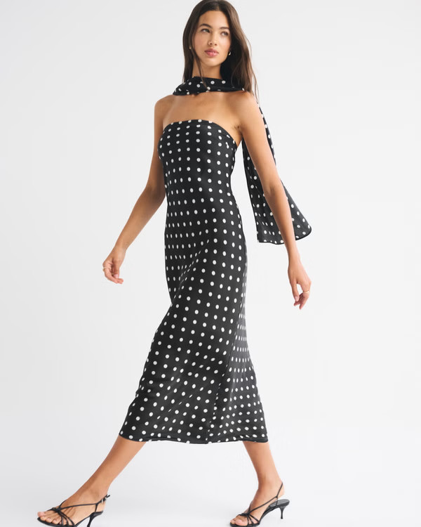 The A&F Julia Strapless Scarf Maxi Dress | Abercrombie & Fitch (US)