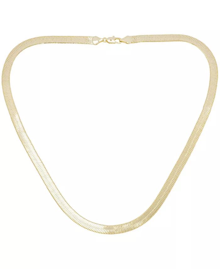 Macy's Diamond Cut Herringbone Chain Necklace - Macy's | Macys (US)