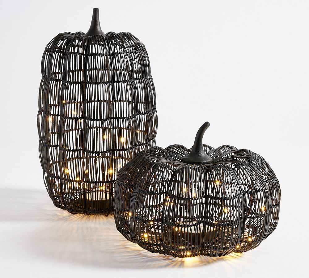 Lit Wire Pumpkins | Pottery Barn (US)