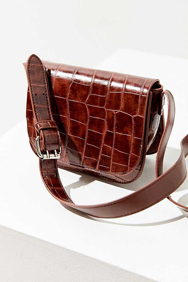 Classic Saddle Crossbody Bag - Brown at Urban Outfitters | Urban Outfitters (US and RoW)