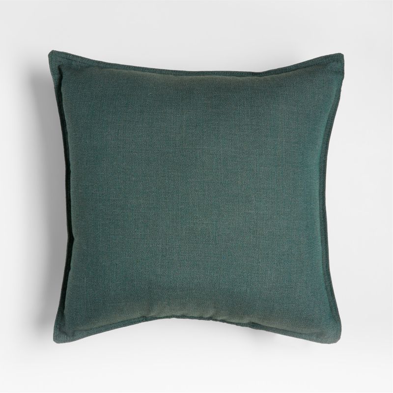 Sunbrella Solid 20"x20" Aspen Green Textured Outdoor Throw Pillow + Reviews | Crate & Barrel | Crate & Barrel