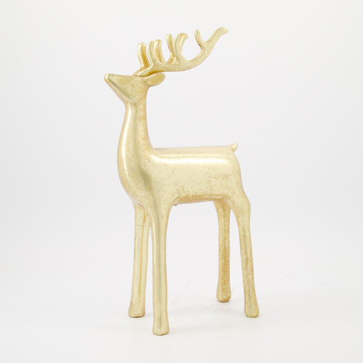 Gold Deer Ornament 41x25cm | TK Maxx