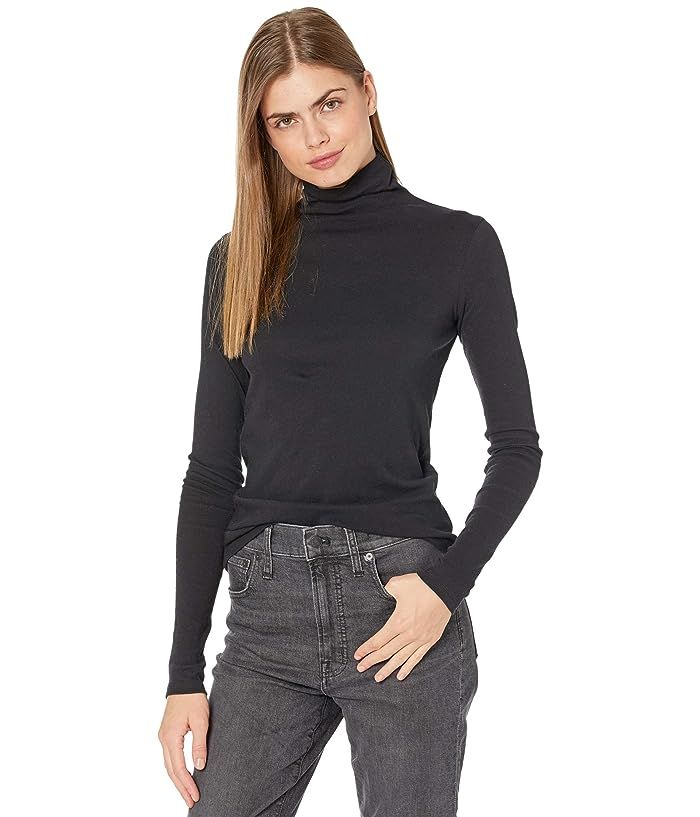 Vince Essential Long Sleeve Turtleneck (Black) Women's Clothing | Zappos