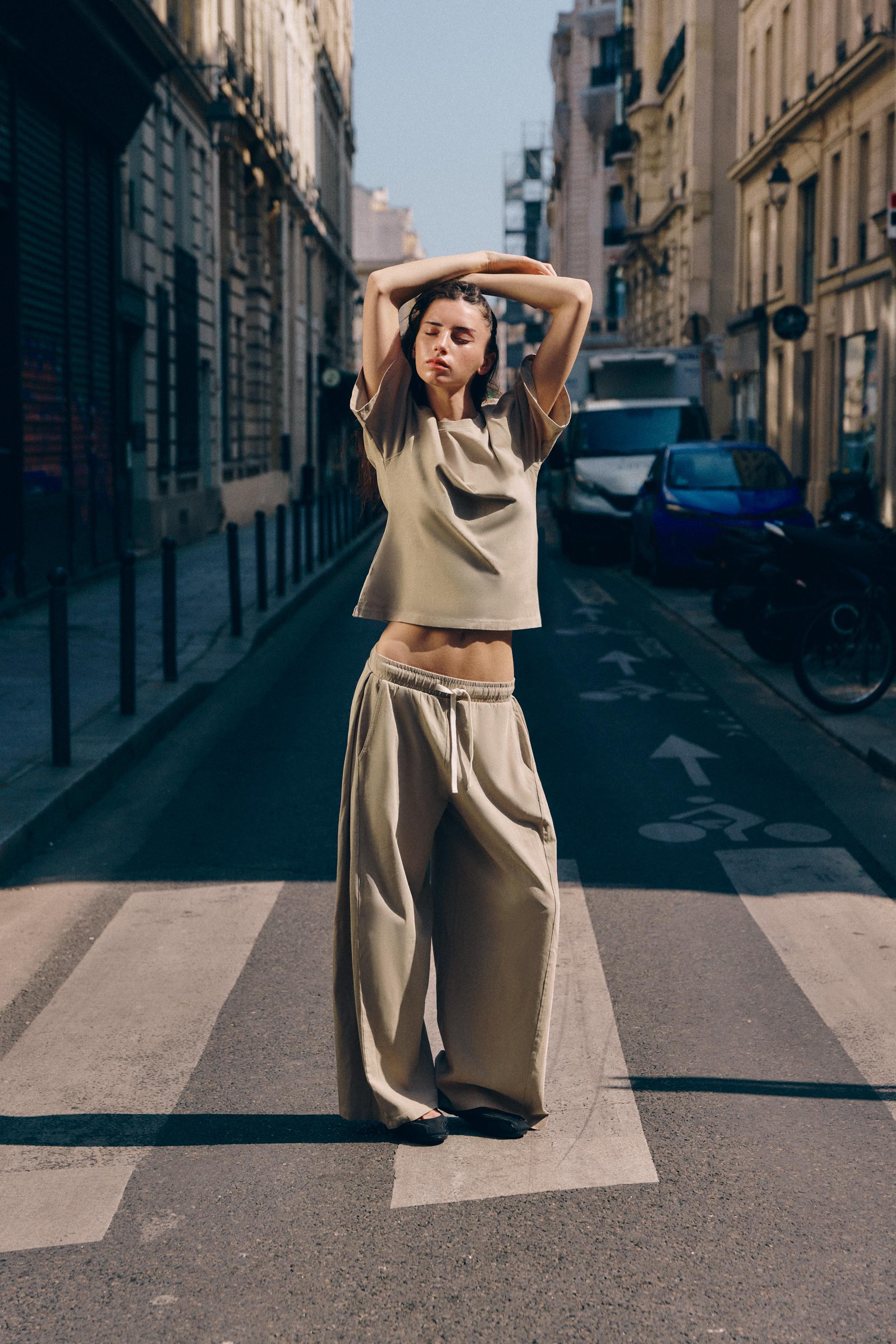 COTTON PLEATED TROUSERS | Zara UK