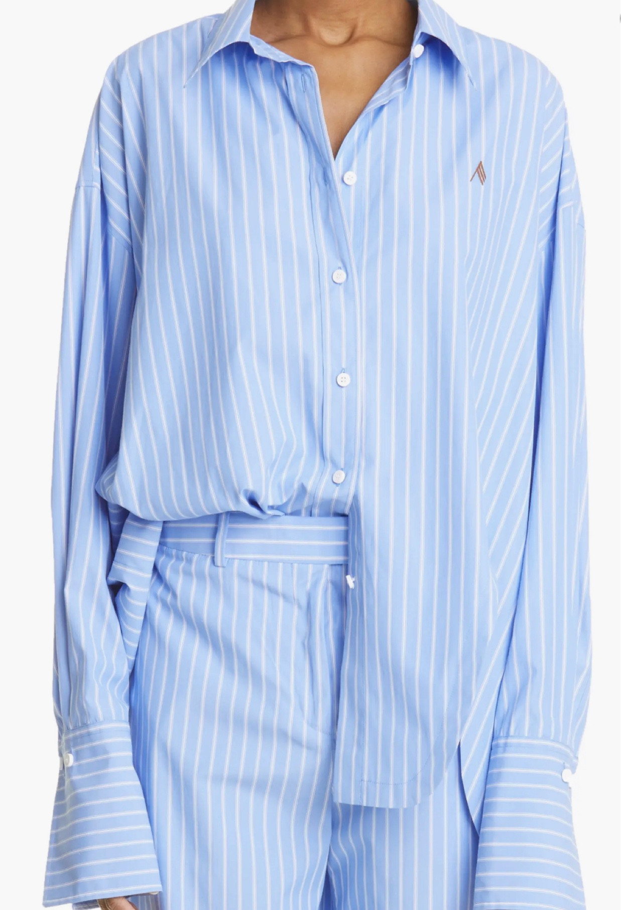 The attico striped button down shirt