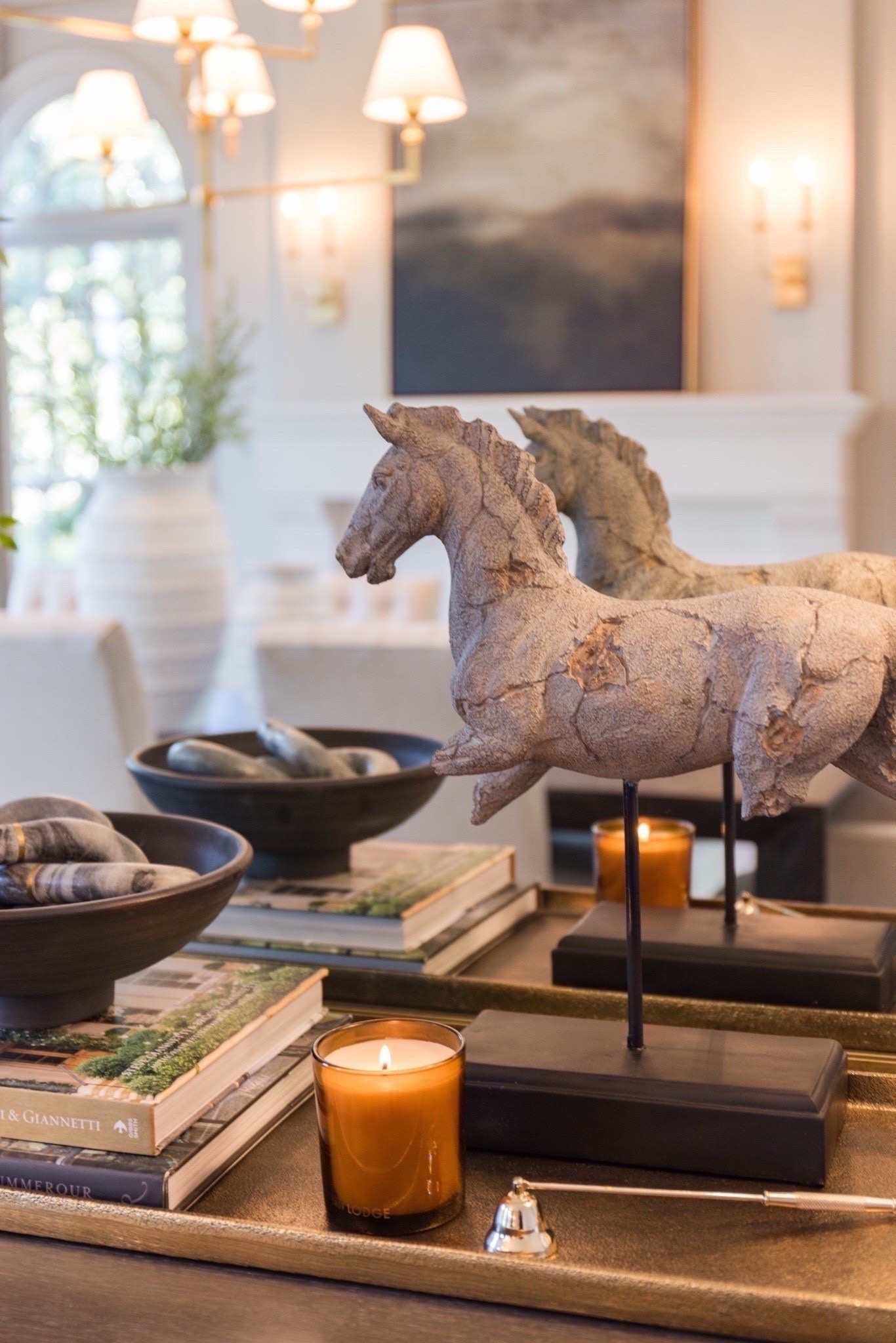 Modern table decor featuring some of my favorite decor pieces. 

horse statue  candles  decor books  home decor  minimalist  neutrals modern home decor  bowl  ArchedManor #archedmanor #modernhome #neutralhome #homedecor #casualstyle #neutralstyle #equestrian #equestriandecor 

#LTKSeasonal #LTKHome