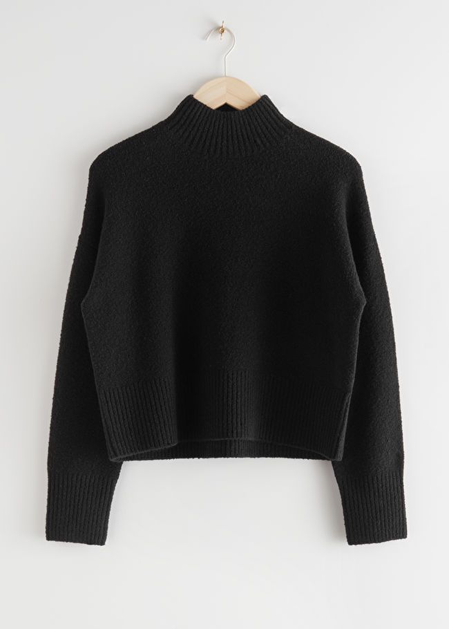 Cropped Mock Neck Sweater | & Other Stories US