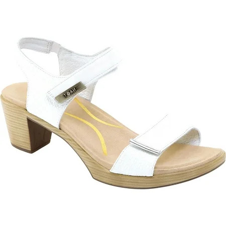 Women s Naot Intact Heeled Sandal White Pearl/White Diamond/Silver Mirror Leather 42 M | Walmart (US)