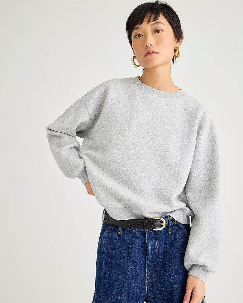 Heritage fleece cropped sweatshirt | J. Crew US