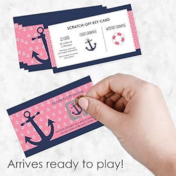 Big Dot of Happiness Ahoy - Nautical Girl - Baby Shower or Birthday Party Game Scratch Off Cards ... | Amazon (US)