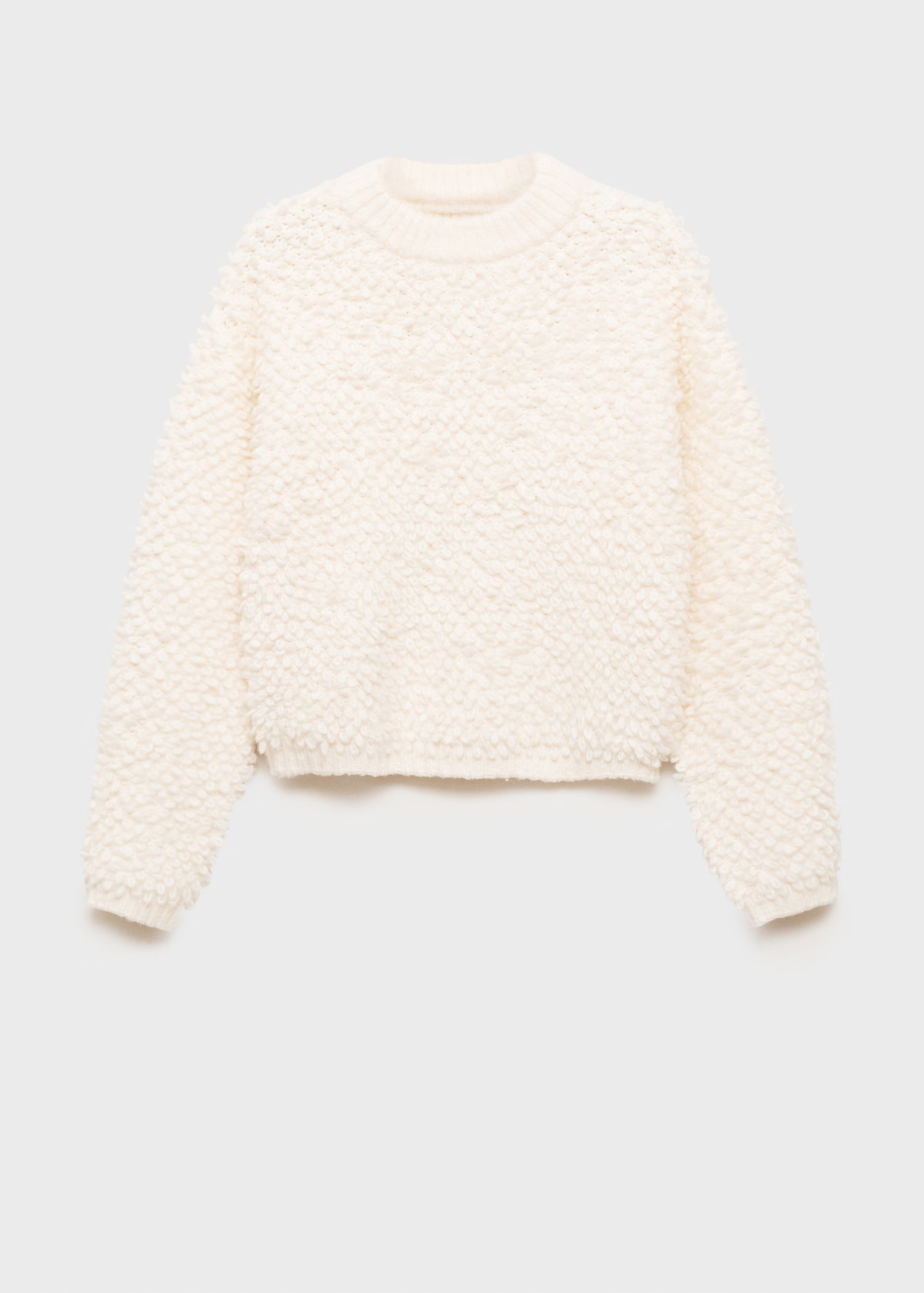 Round-neck bouclé sweater - Women | MANGO USA | Mango (US/MX/AU)