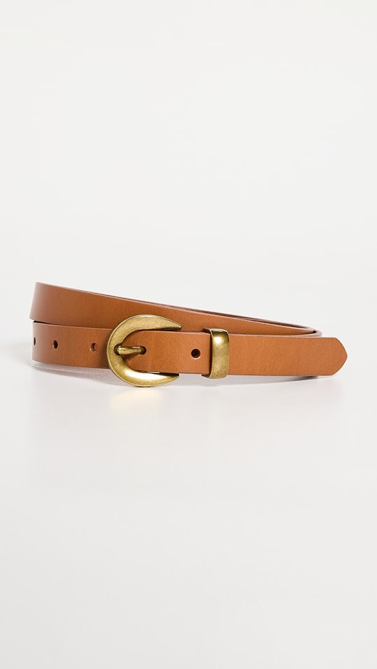 Madewell Chunky Buckle Skinny Leather Belt | SHOPBOP | Shopbop
