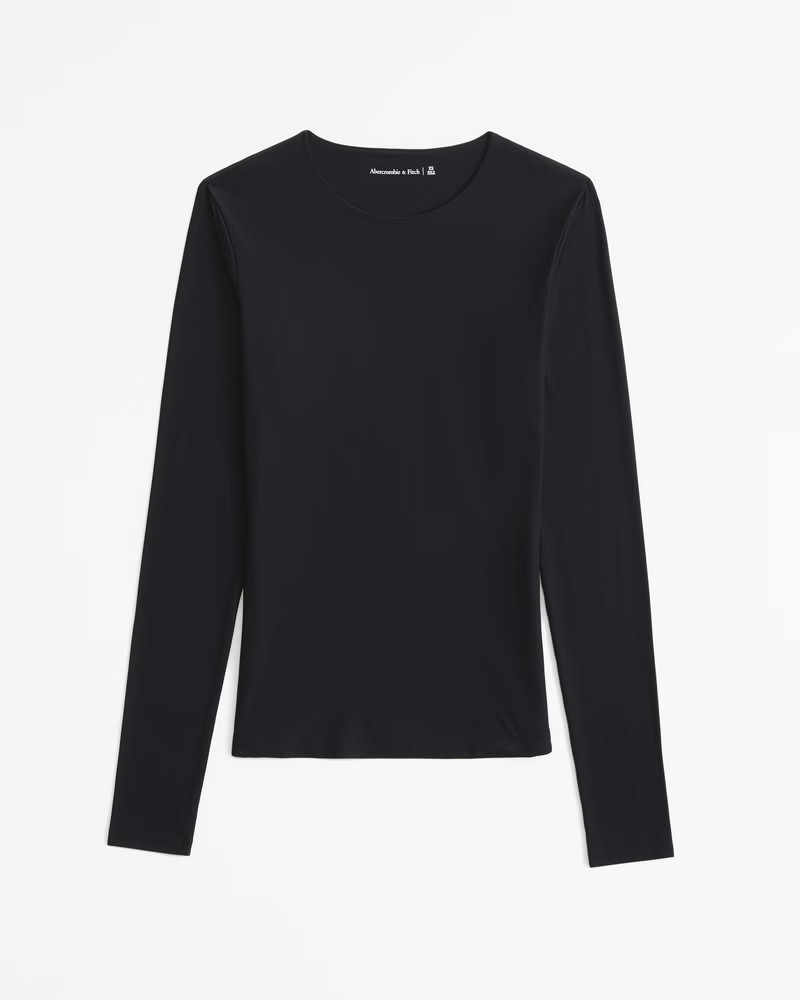 Soft Matte Seamless Tuckable Long-Sleeve Top | Abercrombie & Fitch (US)