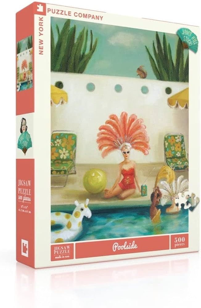 New York Puzzle Company - Janet Hill Poolside - 500 Piece Jigsaw Puzzle | Amazon (US)