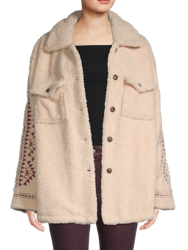 Sheeba Faux Shearling Shirt Jacket | Saks Fifth Avenue OFF 5TH