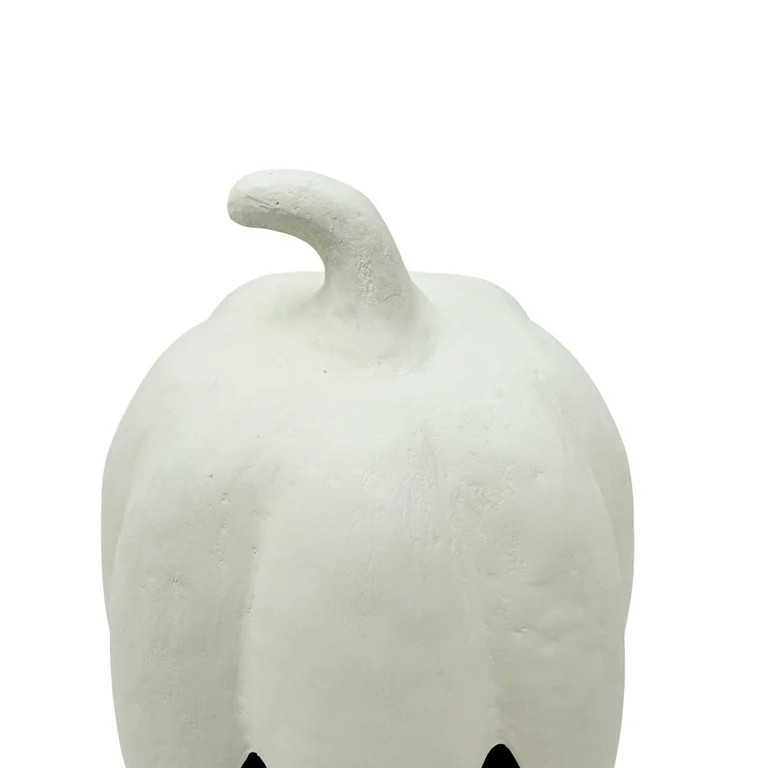 Paper Mache Jack-o'-Lantern Tabletop Decoration, White, 12", Halloween by Way To Celebrate | Walmart (US)