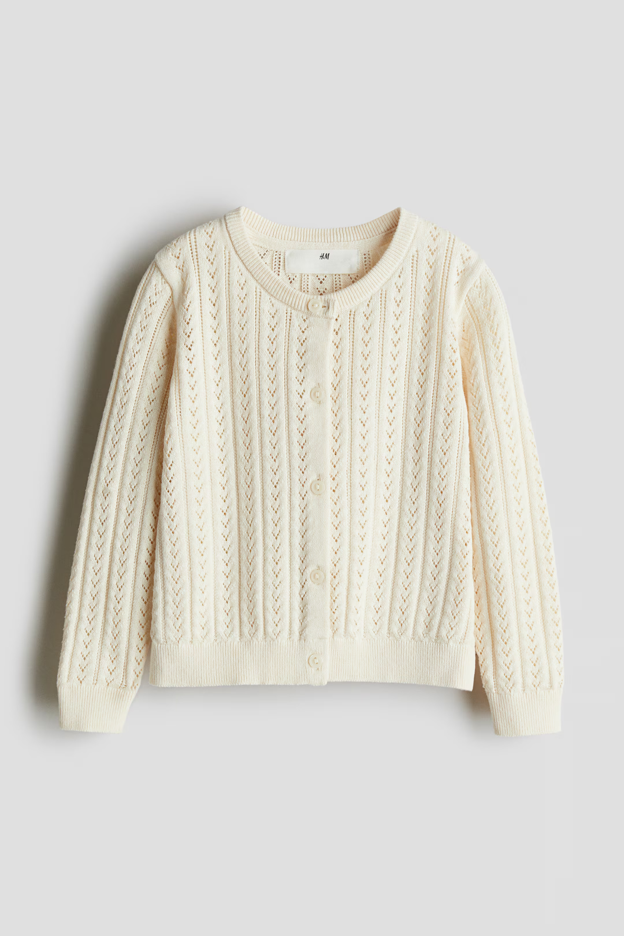 Pointelle-Knit Cotton Cardigan | H&M (US + CA)
