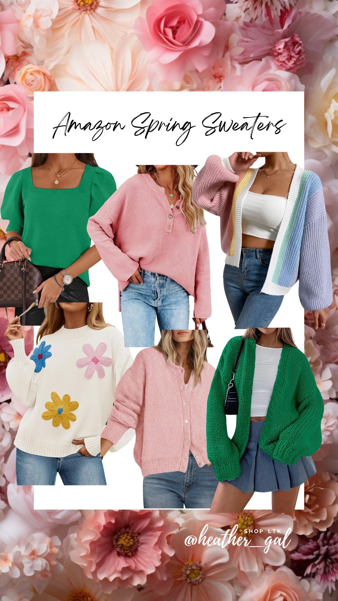 Spring sweaters, Amazon sweaters, women’s sweaters, women’s Amazon sweaters, Amazon sweaters women, pink sweater, green sweater, pink cardigan, green cardigan, spring cardigan, light cardigan, flower sweater, puff sleeve sweater 

 #ltkfindsunder50 #ltkseasonal #ltkstyletip