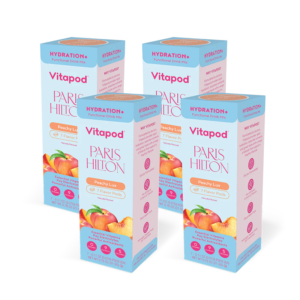 Paris Hilton x Vitapod Hydration+ Peachy Lux, 28 pods | Vitapod
