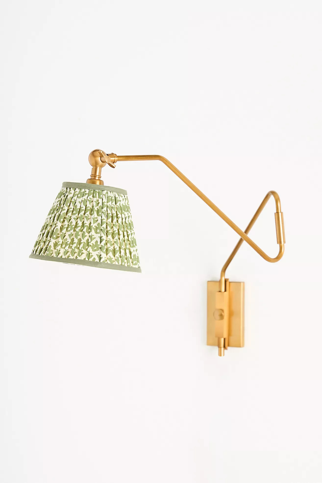 Pooky Cooper Ruched Shade Metal Pivoting Sconce Wall Light | Anthropologie (US)