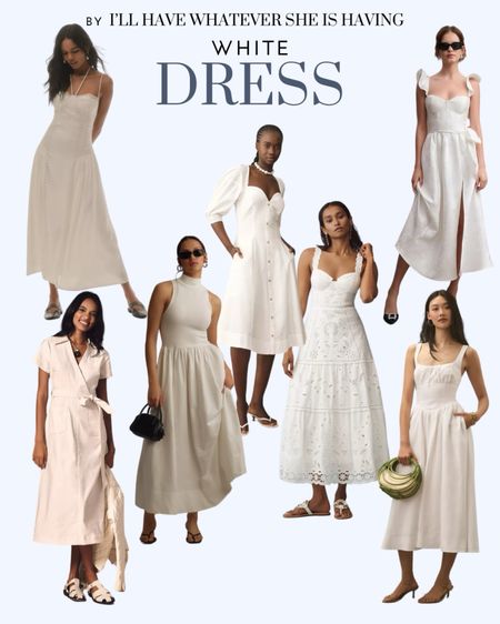 White dress for summer - these white sundresses are perfect for a Labor Day weekend or for a baby shower or a bridal shower or for a brunch. Such summer staple pieces 

#LTKWedding #LTKSeasonal #LTKParties