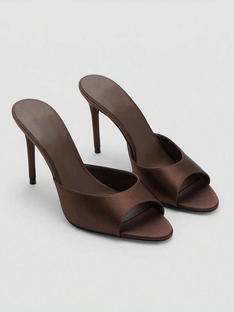 2026 Spring/Summer New Women's Shoes, Mule Style Mid/Low Heel Sandals | SHEIN