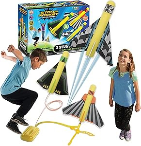 Stomp Rocket Original Stunt Planes Rocket Launcher for Kids - Soars 100 Feet - 3 Foam Planes - Un... | Amazon (US)