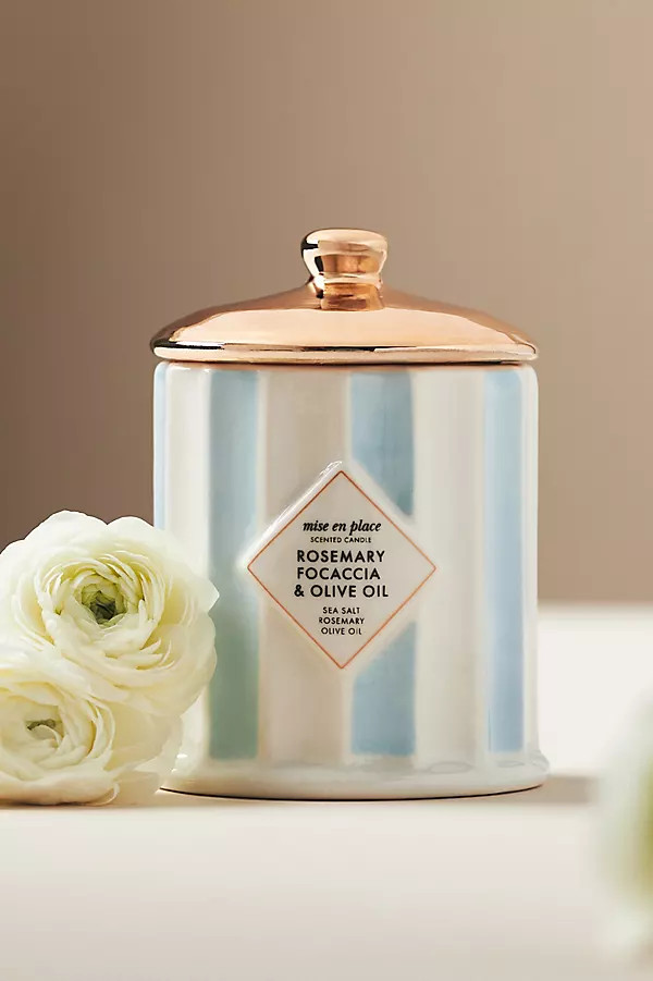 mise en place Gourmand Rosemary Focaccia & Olive Oil Ceramic Candle | Anthropologie (US)