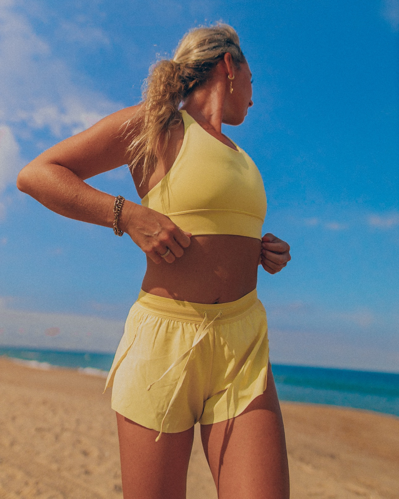 Accelerate running shorts & accelerate sports bra from LSKD - I’m actually OBSESSED now with the bra clasp back for the bra because who wants to squeeze out of a sweaty sports bra after a run/workout?! It’s soooo nice to unclasp and take off after!!  It’s also super adjustable for the right supportive fit. And the shorts are SOO COMFY !!!!! So lightweight and breathable ! 

#LTKActive