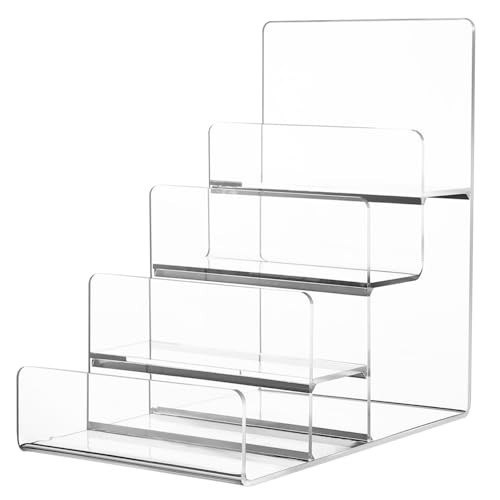DOITOOL 4-Tier Wallet Display Stand Acrylic Purse Organizer Handbag Purse Stands Jewelry Riser Acrylic Display Shelf for Perfume Jewelry Sunglasses Handbag | Amazon (US)