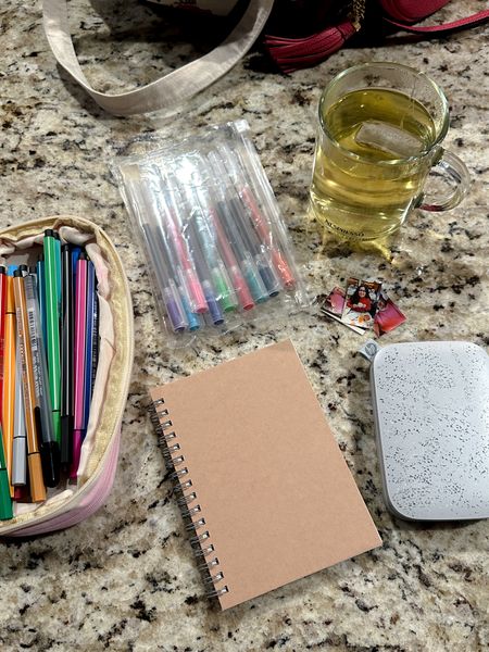 Morning rituals include green tea and starting a new journal. This journal is for a moment each day. Printing photos on sticker paper with this ink less printer makes journaling so fun and easy! Linked the pens and a similar notebook and pen set too  

#LTKhome #LTKfindsunder100 #LTKGiftGuide