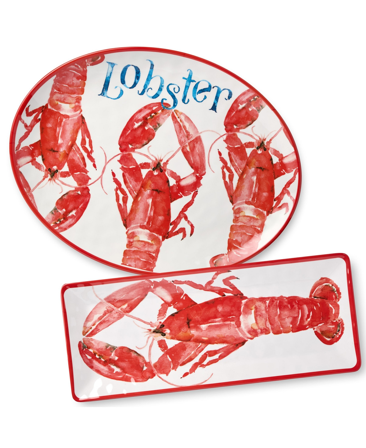 Certified International Beach House Lobster Melamine Platters, Set of 2 | Macy's
