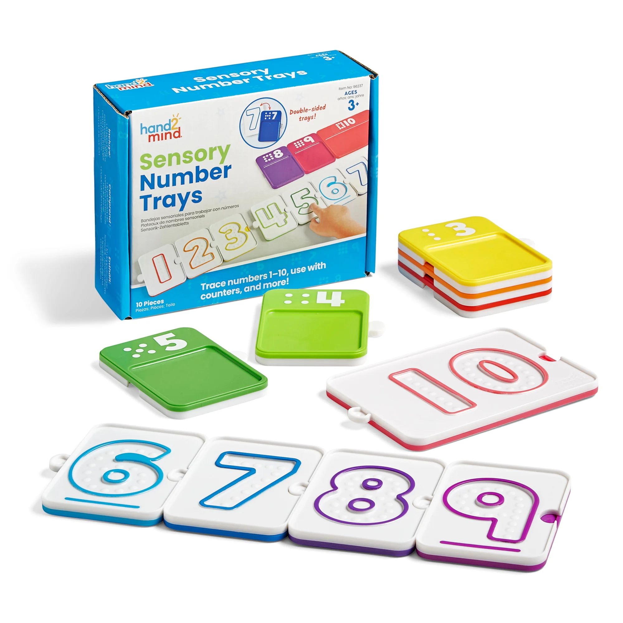 hand2mind Sensory Number Trays, Learning Numbers for Kids, Fine Motor Activities, Counting Toys f... | Walmart (US)