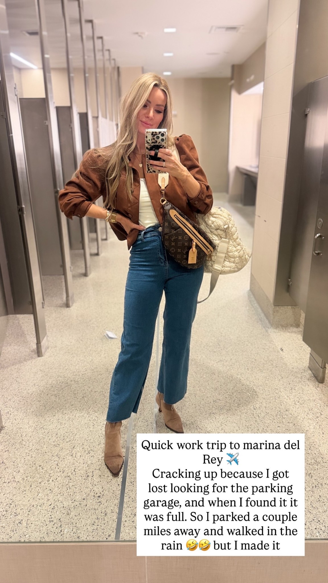 Quick work trip to marina del Rey ✈️
Cracking up because I got lost looking for the parking garage, and when I found it it was full. So I parked a couple miles away and walked in the rain 🤣🤣 but I made it