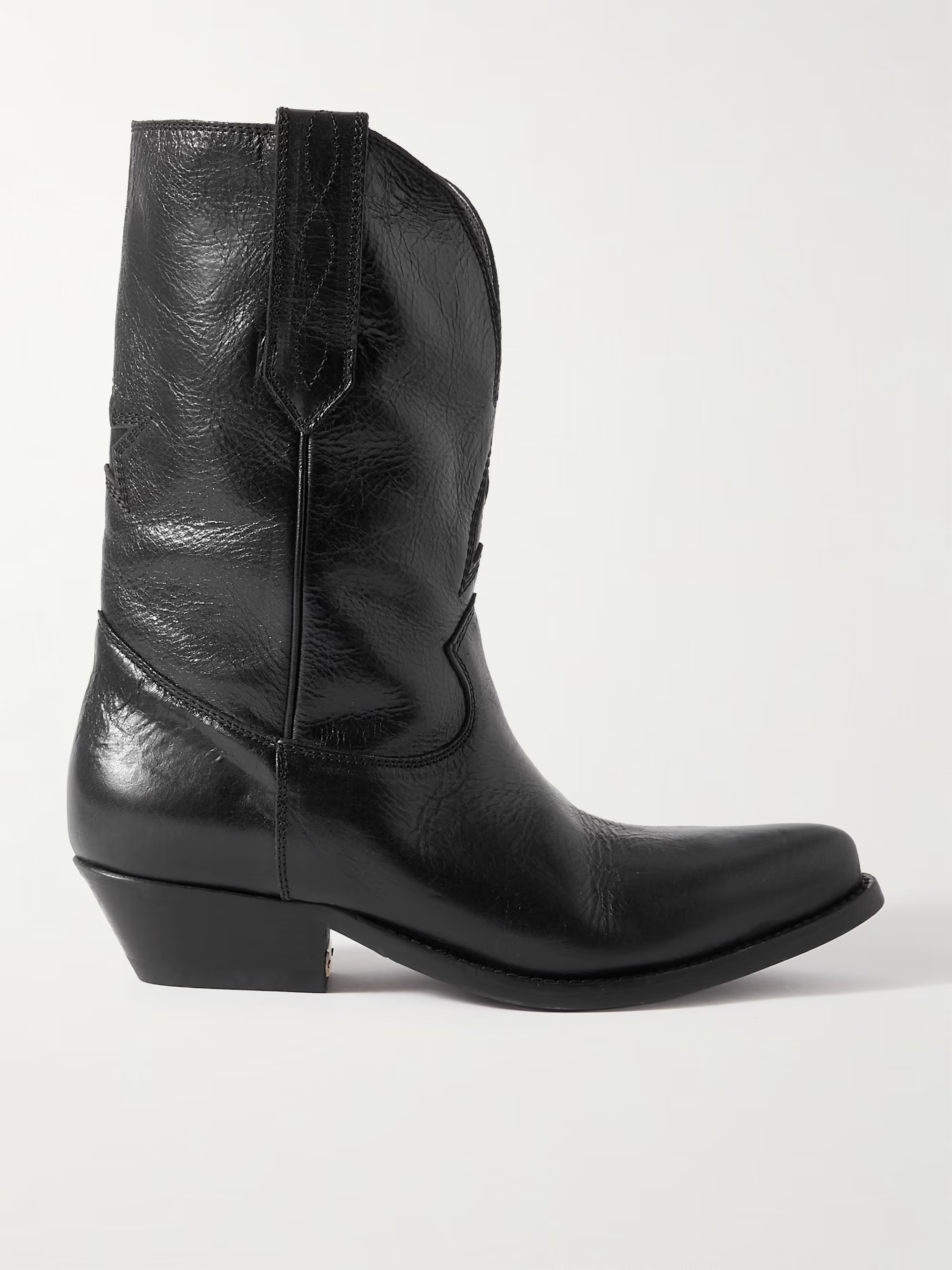 Low Wish Star textured-leather cowboy boots | NET-A-PORTER (US)