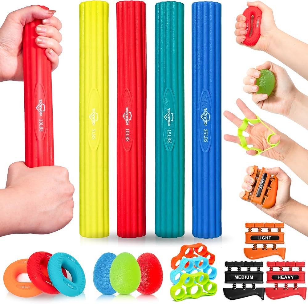 Flex Therapy Bar and Grip Strength Trainers Set, Physical Therapy & Resistance Bar for Golfers El... | Amazon (US)