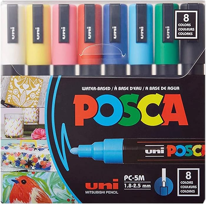 Posca Paint Markers, 5M Medium Acrylic Markers with Reversible Tips, Artist Recommended For Gifts... | Amazon (US)