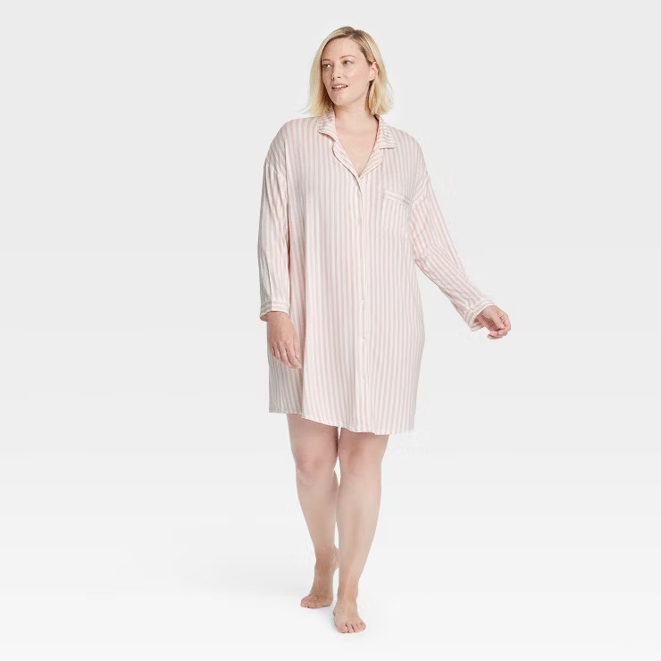 Women's Beautifully Soft Notch Collar NightGown - Stars Above™ | Target