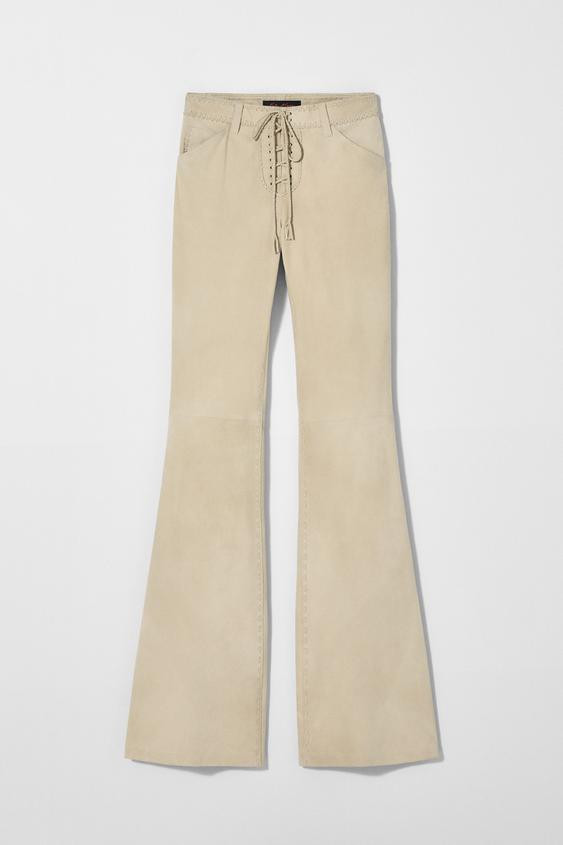 SUEDE LACE-UP TROUSERS KATE MOSS X ZARA | Zara UK