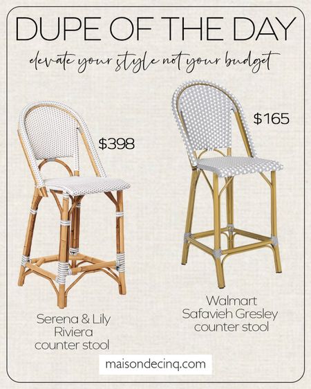 Dupe of the Day! These stools look so similar to the Serena & Lily version for a fraction of the price!

#kitchenstool #counterstool #homedecor 

#LTKHome #LTKStyleTip
