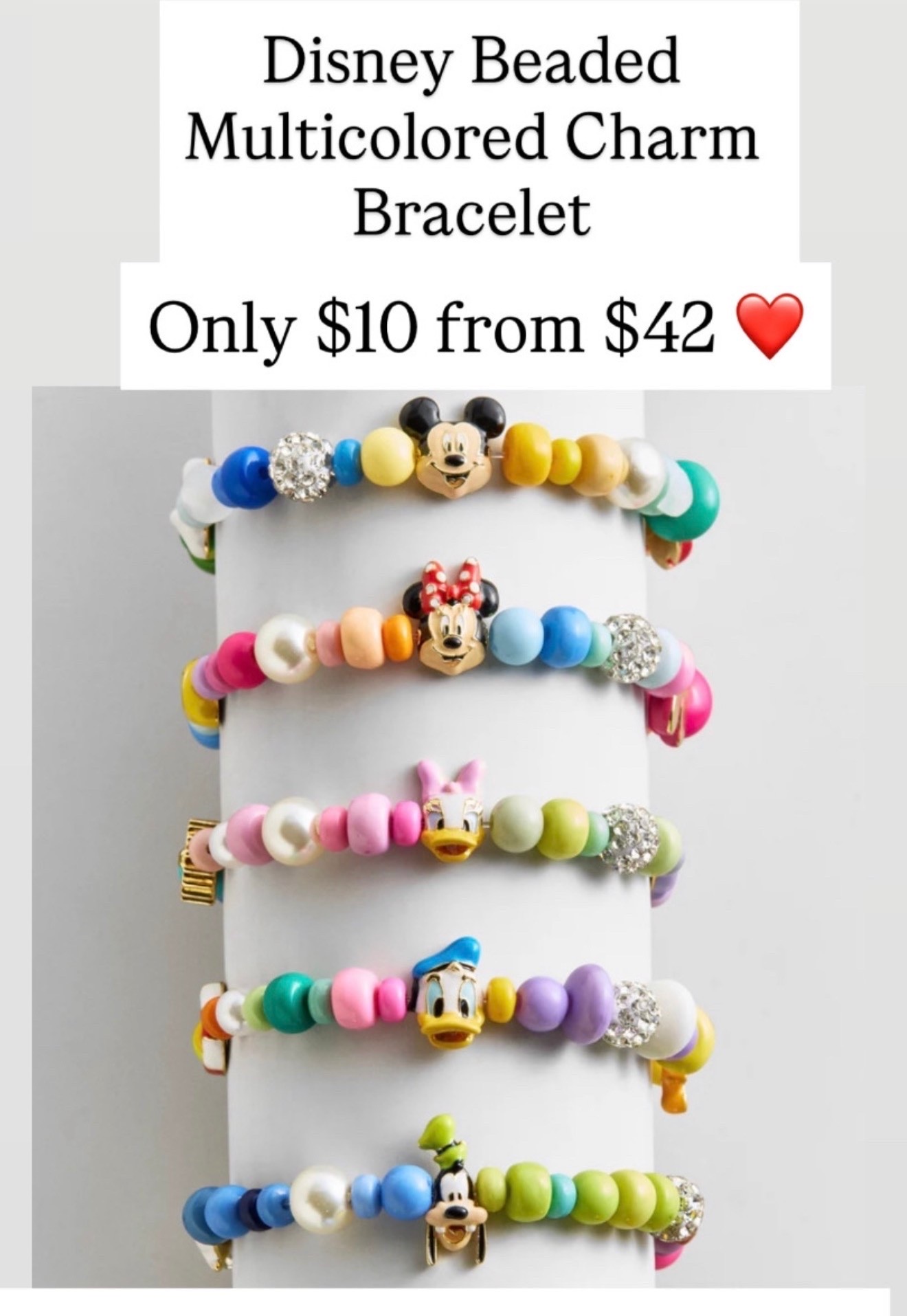 Only $10 for these Disney charm bracelets

#LTKootd #LTKSaleAlert