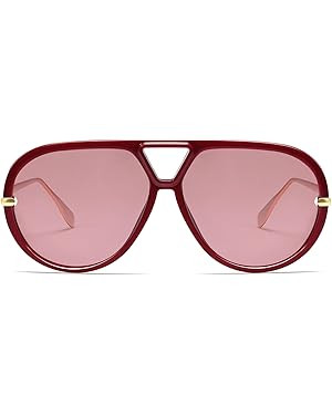 VANLINKER Oversized Trendy Polarized Aviator Sunglasses for Women Men Retro Round Sunglasses Vint... | Amazon (US)