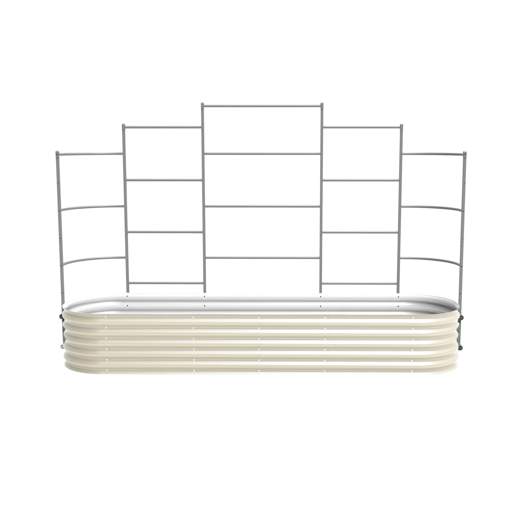 17" Tall 10 In 1 Modular Metal Outdoor Raised Garden Bed With Trellis | Wayfair North America