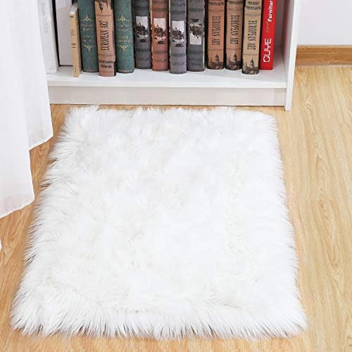 junovo Luxury Fluffy Area Rugs Furry Rug for Bedroom Faux Fur Sheepskin Nursery Rugs Fur Carpet f... | Amazon (US)